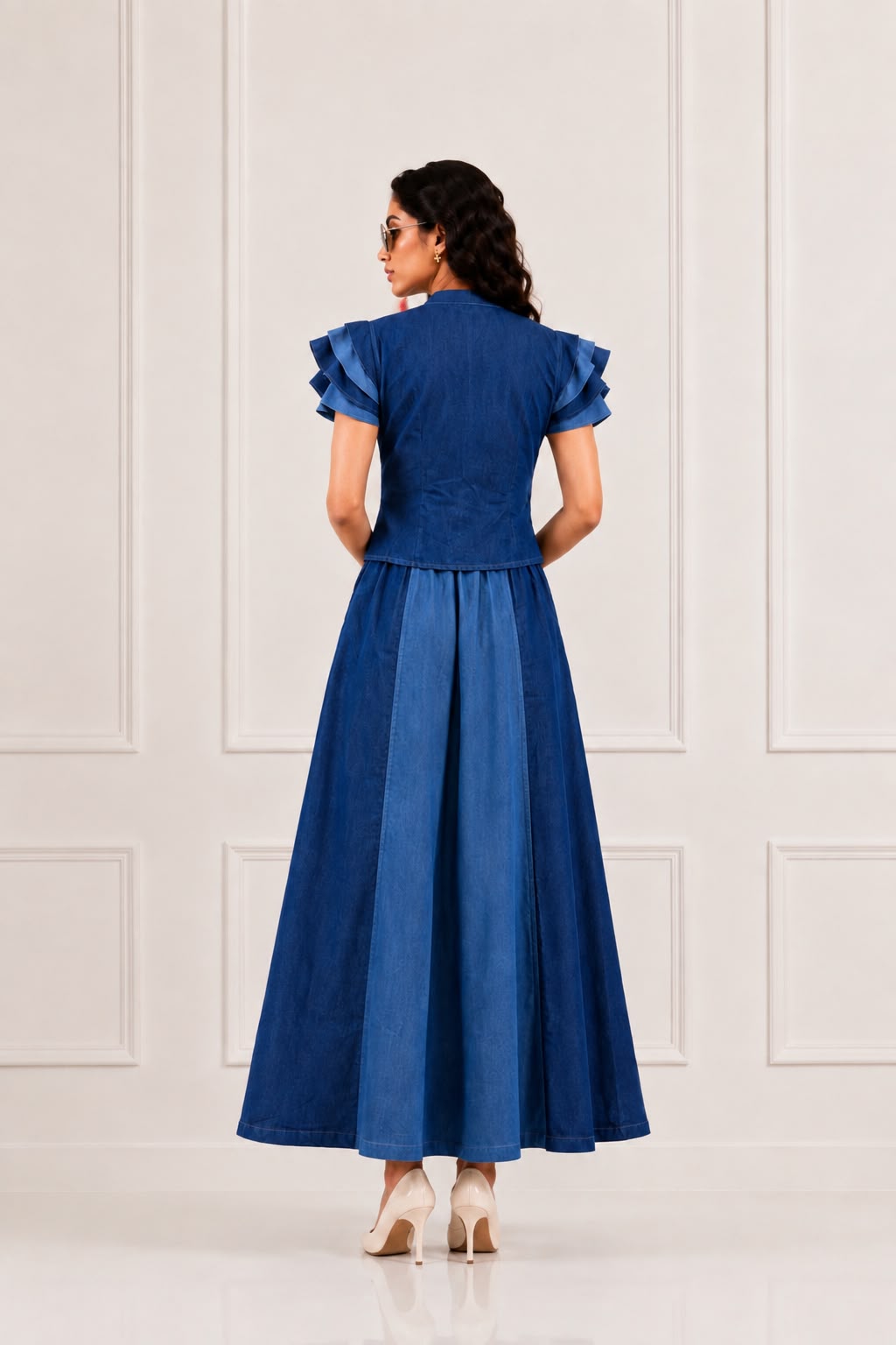 Amara Denim Skirt Set
