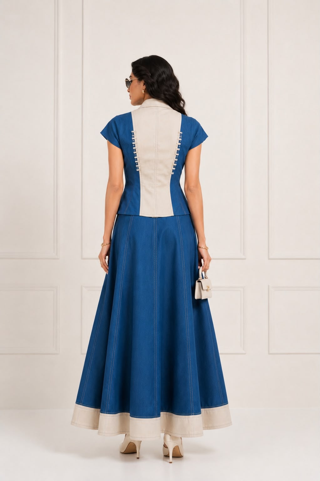 Cobalt Grace Skirt Set