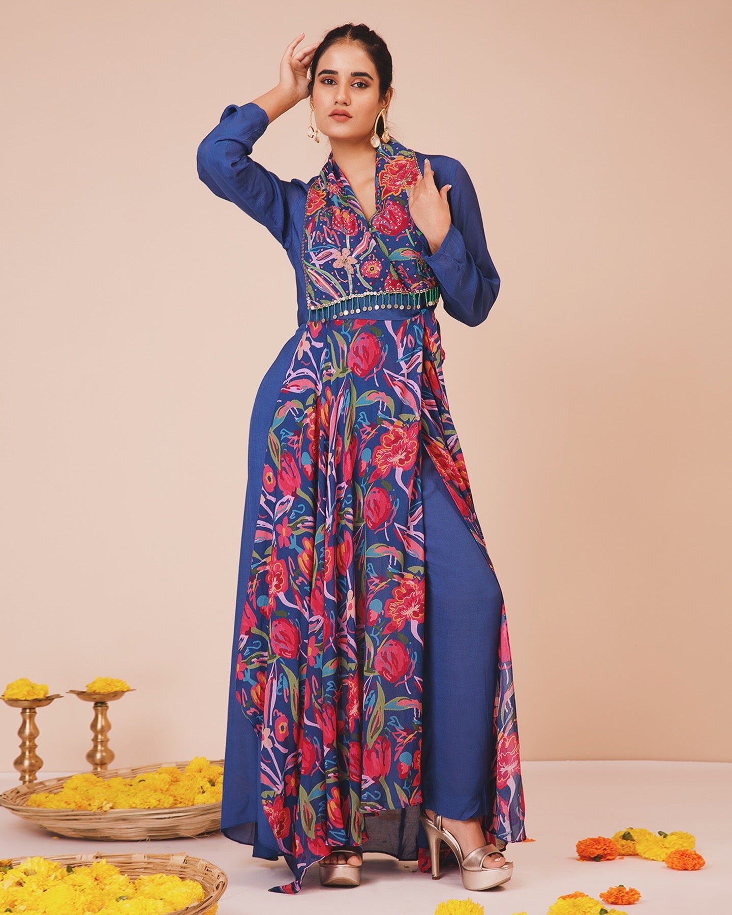 Rose Trench Coat with Pants