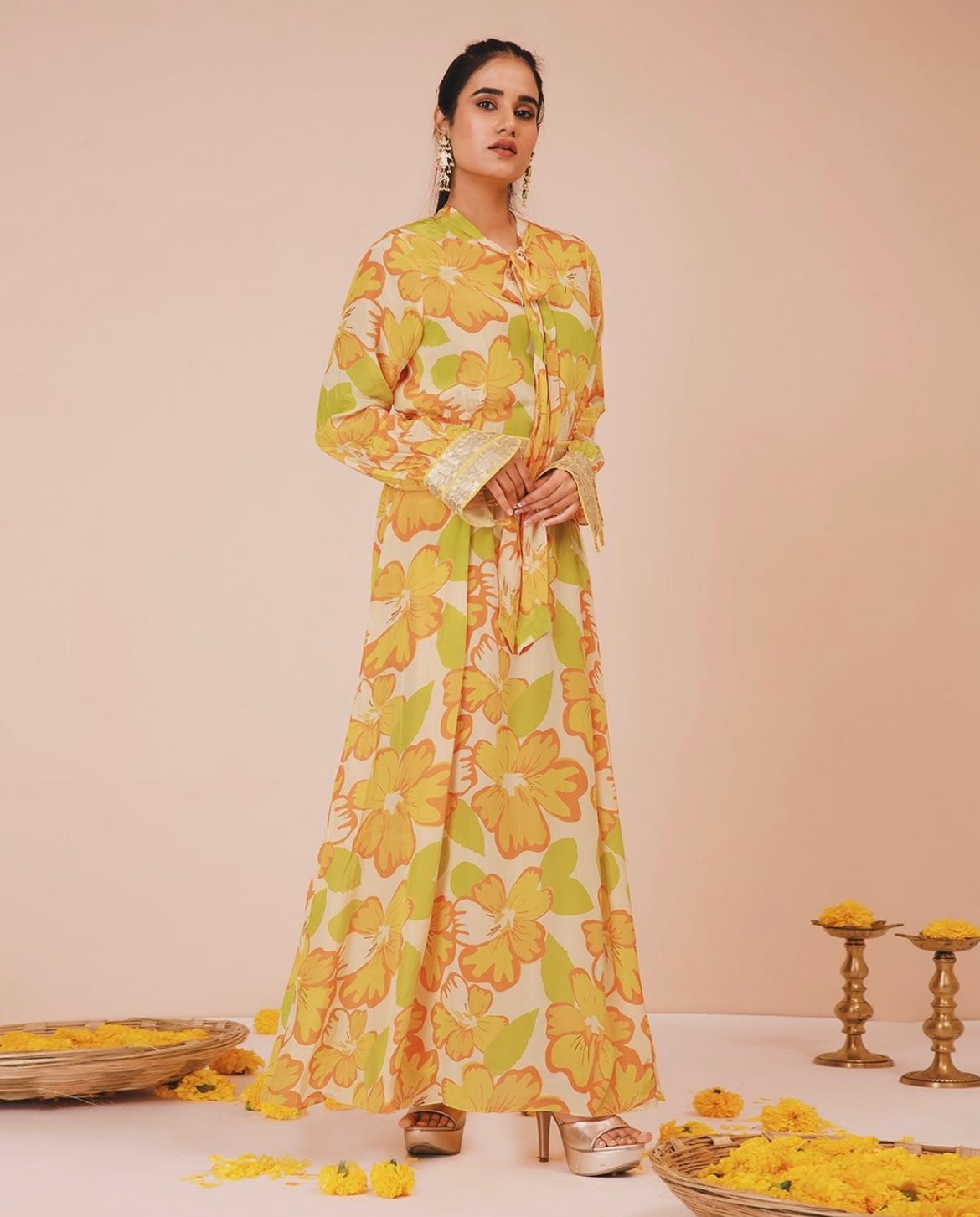 Sunflower Tie-up Dress