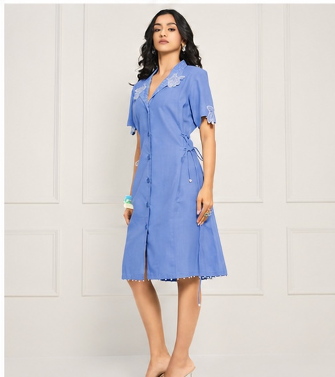 Gunjan Ladha in Elara Dress - Powder Blue