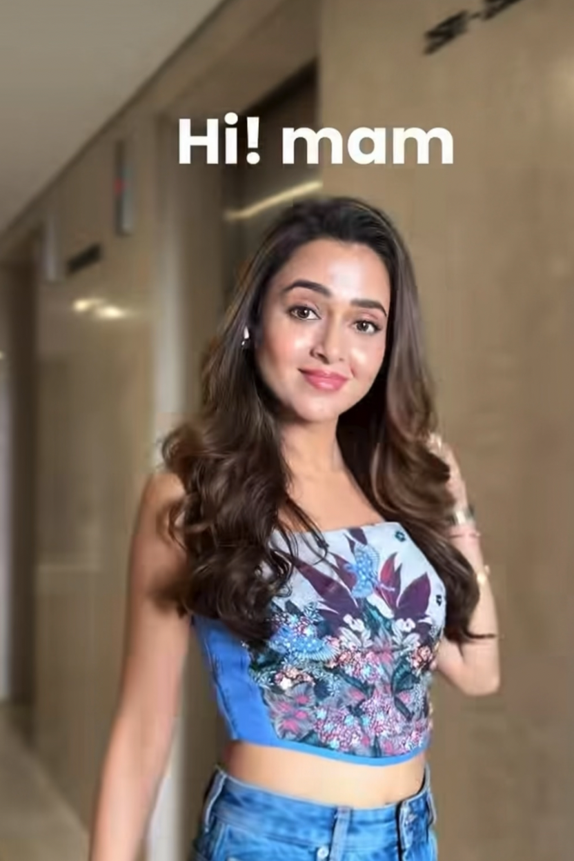 Tejasswi Prakash in our Botanical Muse Corset - Blue