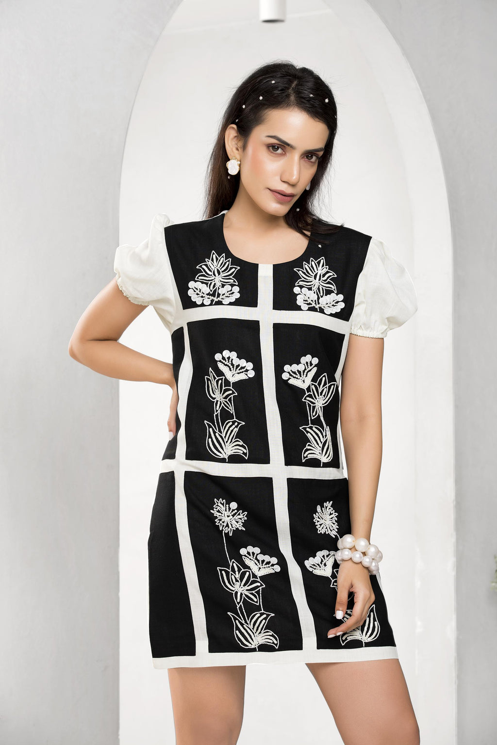 Checker Board Short Dress