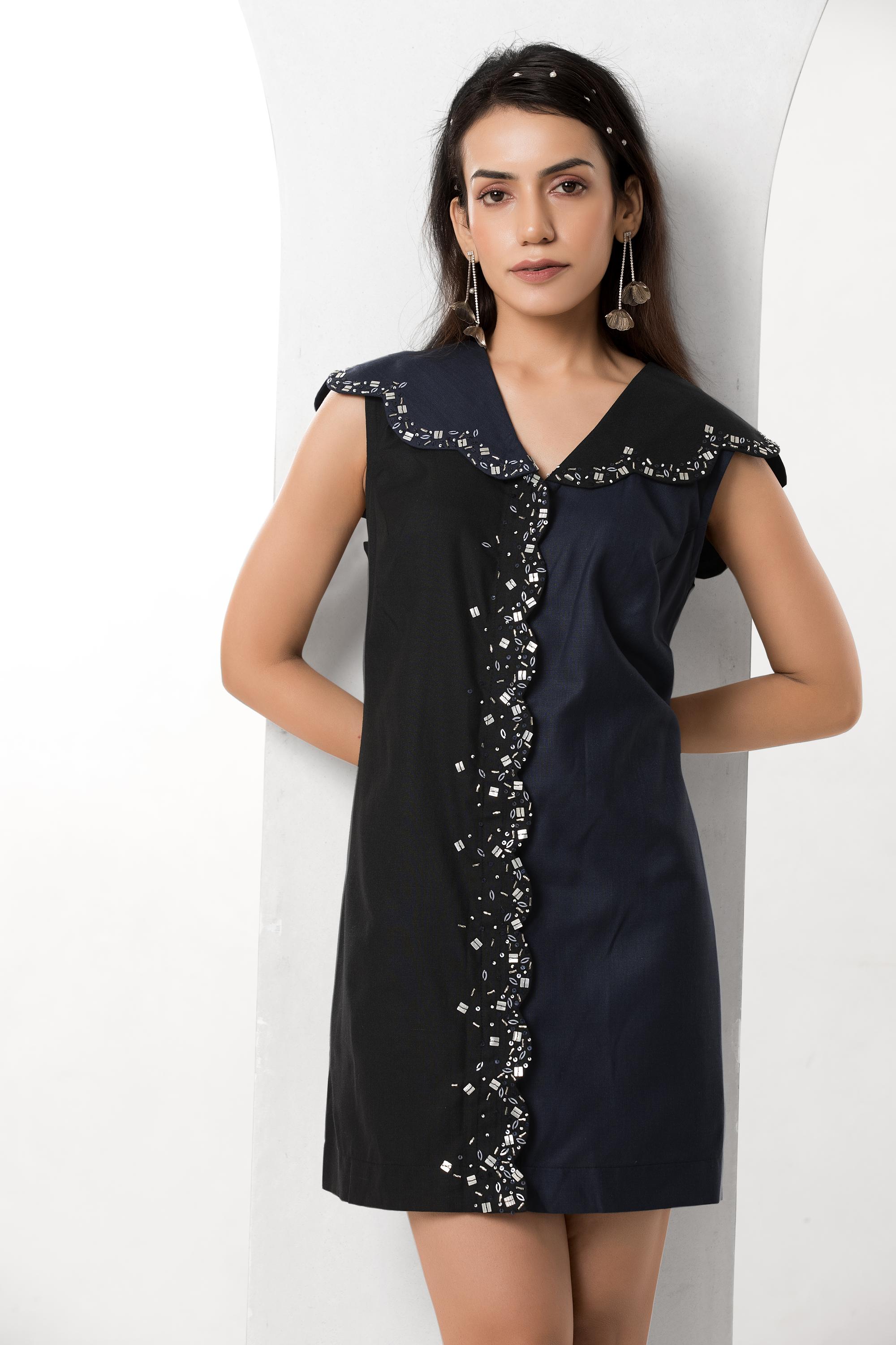 Emerald Scallop Dress