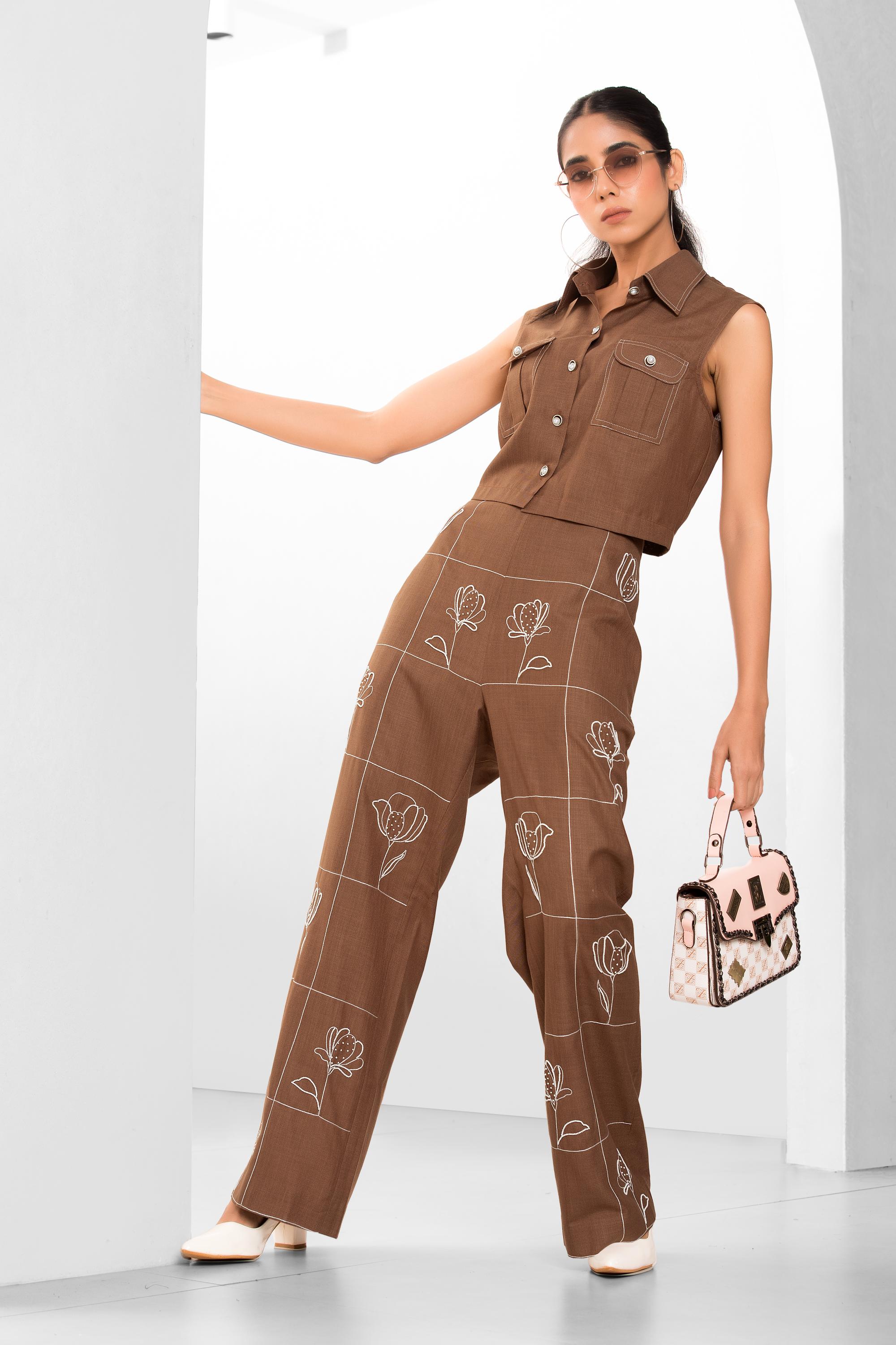 Russet Crop Coord Set
