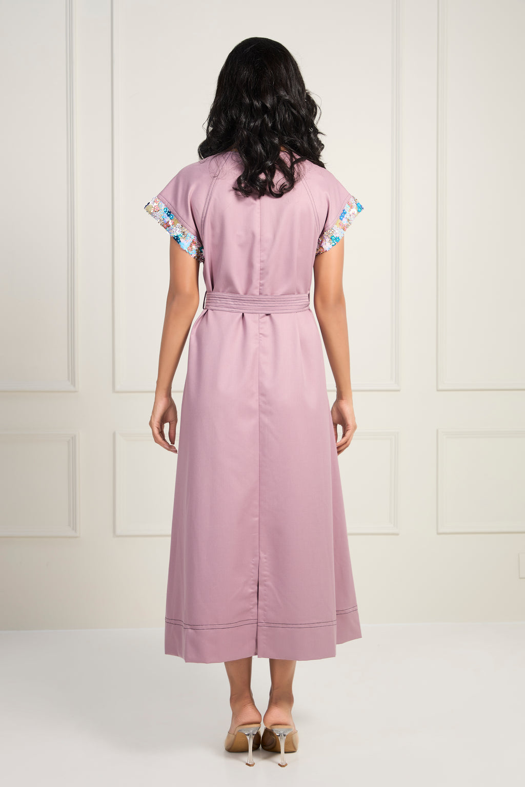 Blush Boom Dress - Mauve Mist