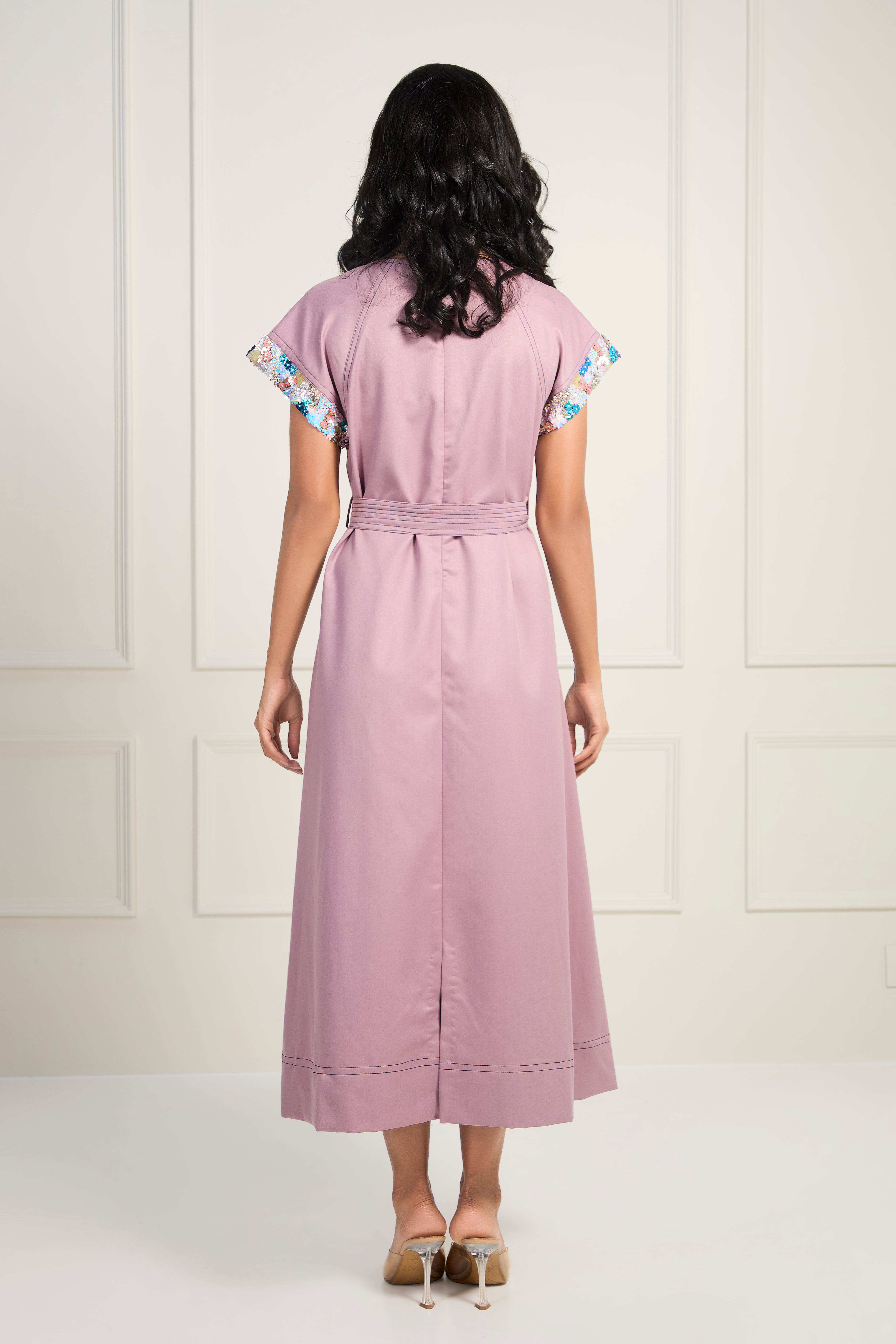 Blush Boom Dress - Mauve Mist