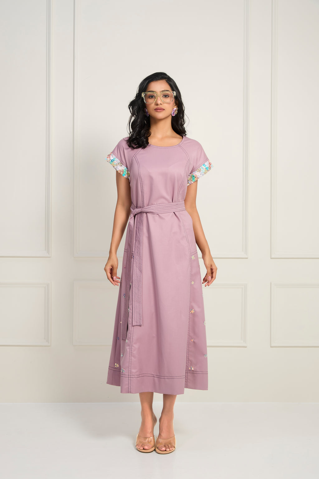 Blush Boom Dress - Mauve Mist