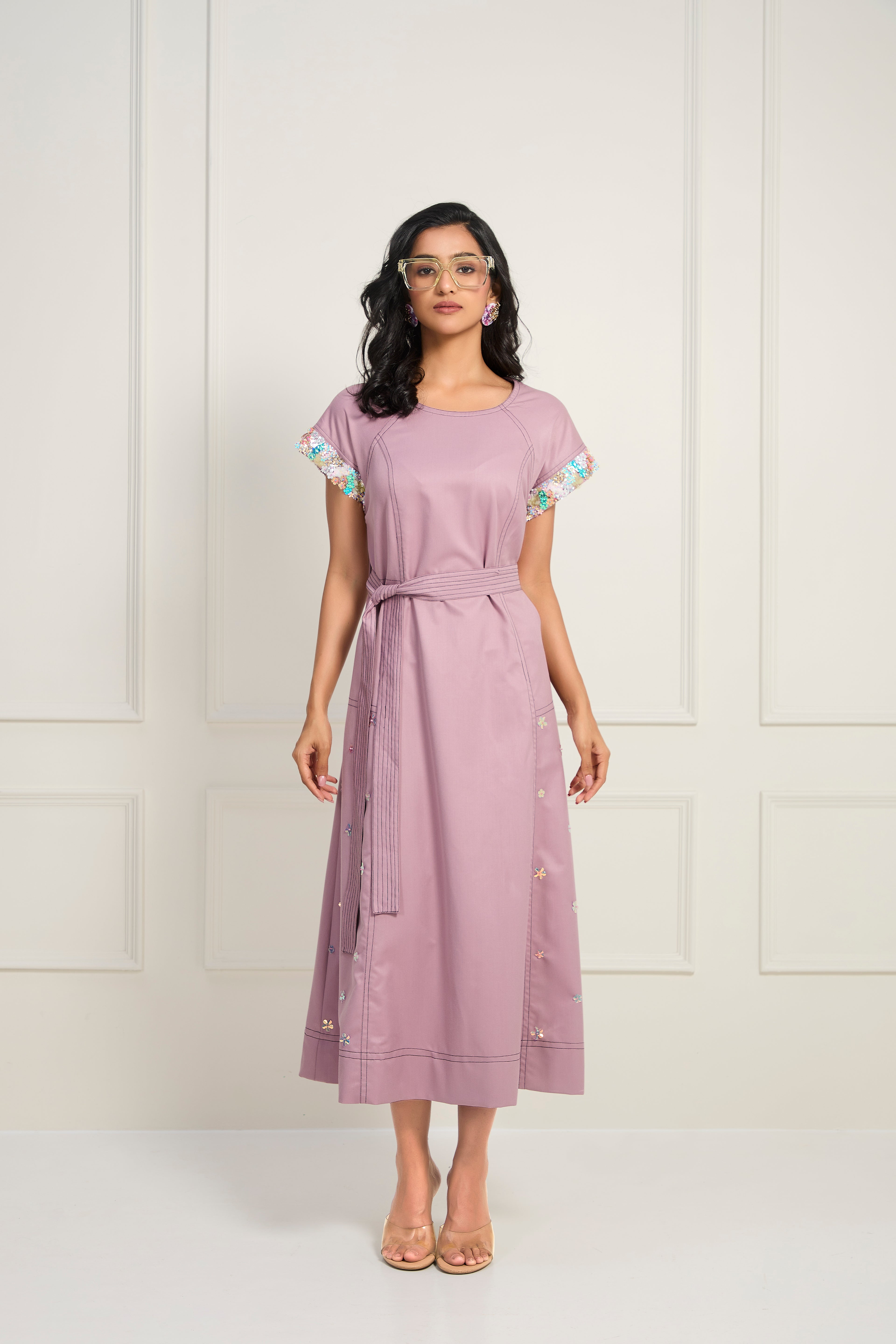 Blush Boom Dress - Mauve Mist