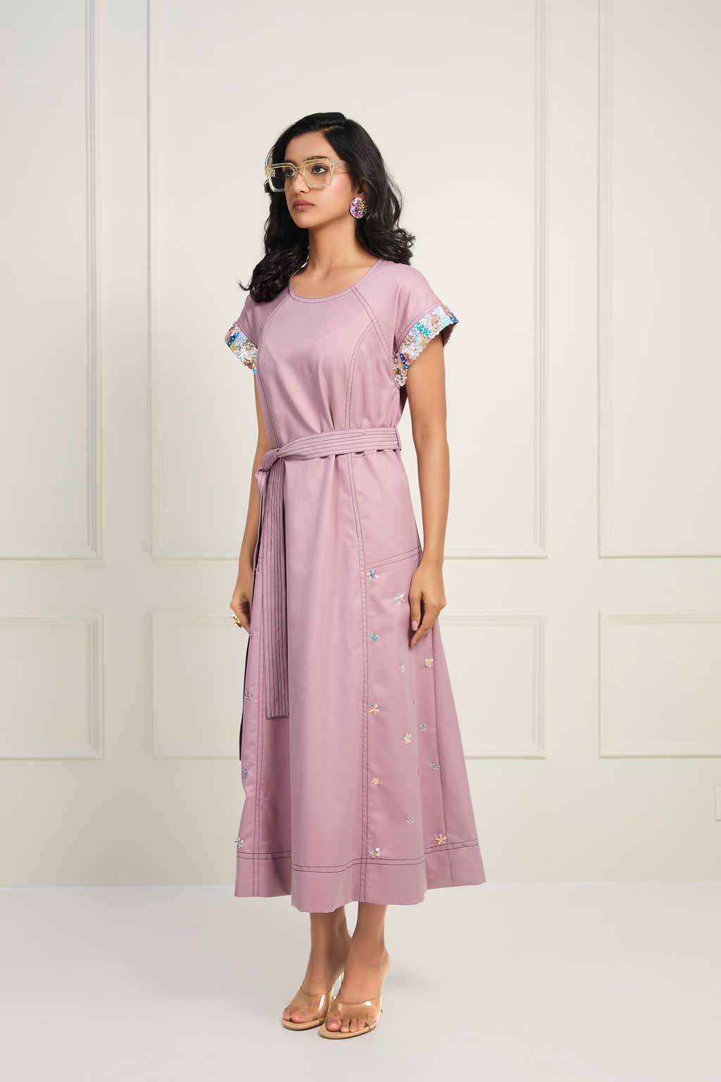 Blush Boom Dress - Mauve Mist
