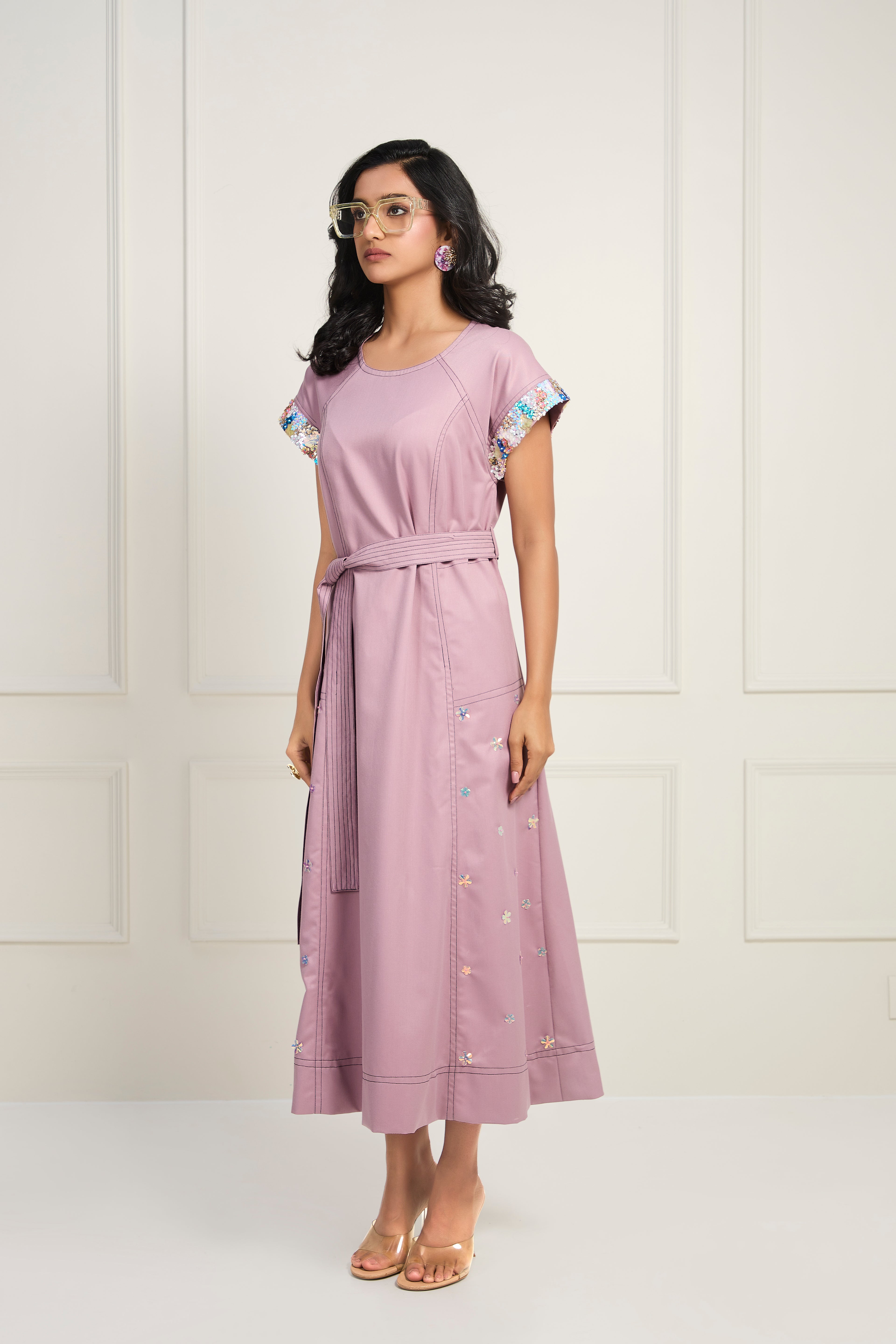 Blush Boom Dress - Mauve Mist