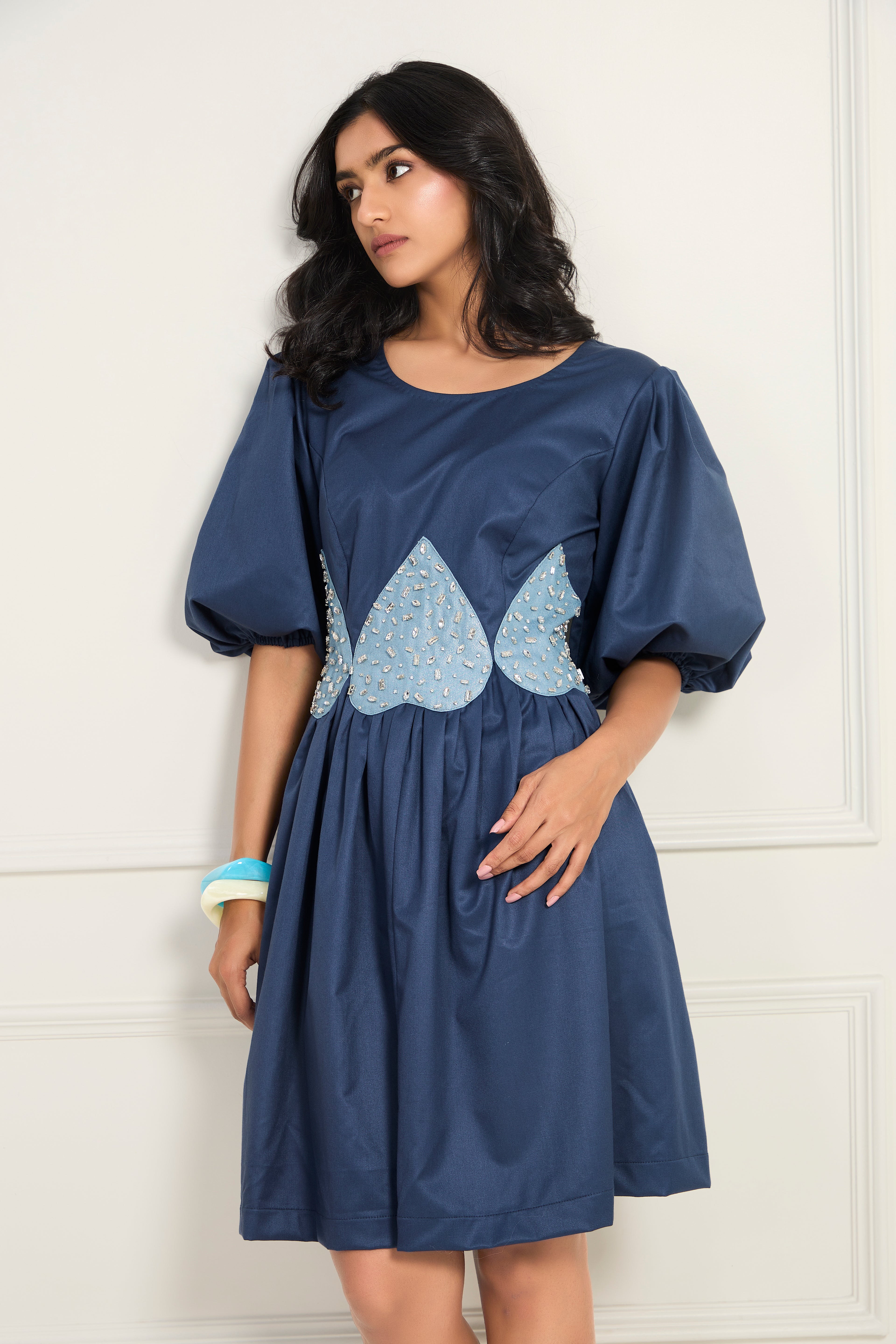 Blue Belle Dress - Denim Blue