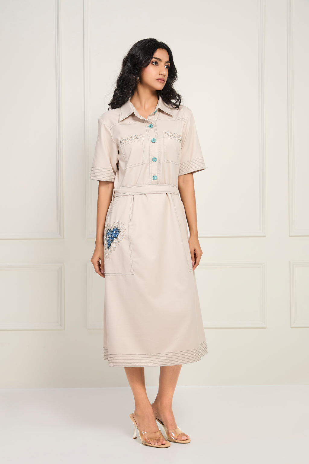 Bella dress - Warm Greige (Grey + Beige)