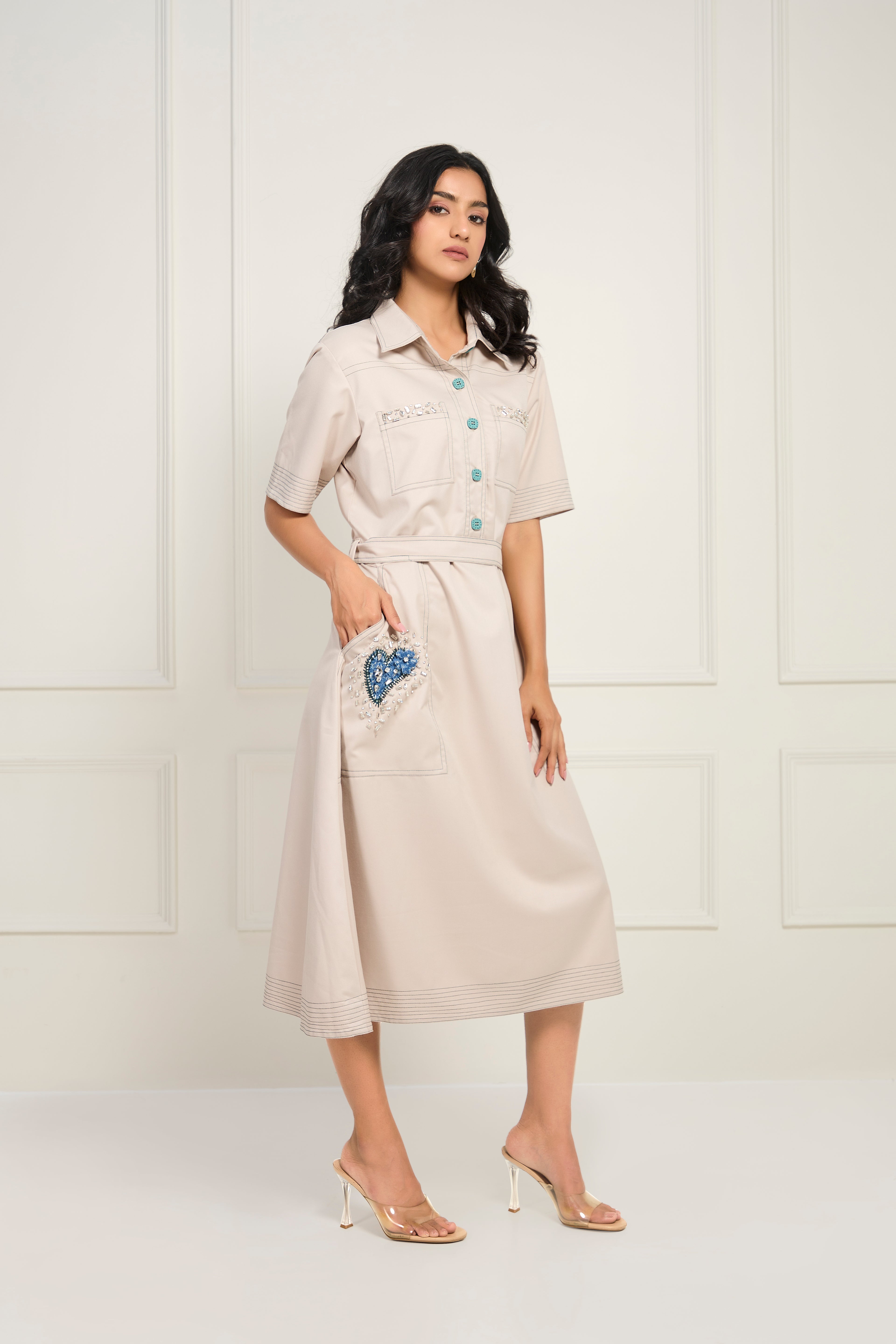 Bella dress - Warm Greige (Grey + Beige)