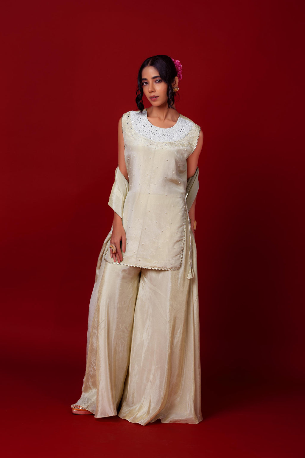 Ivory Sharara Set