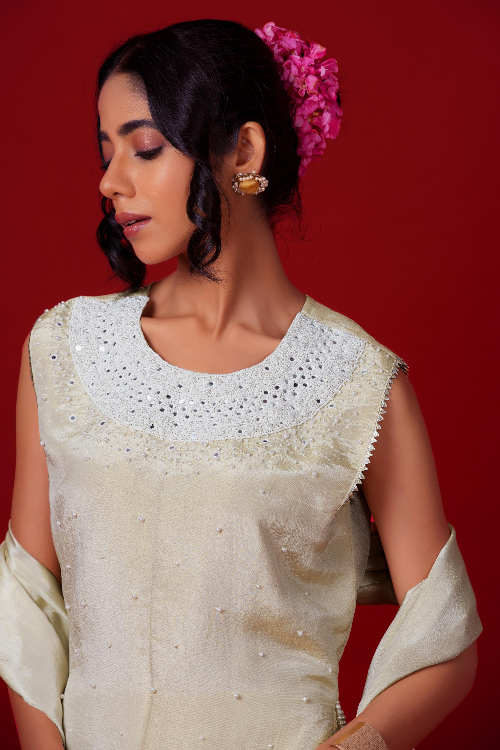Ivory Sharara Set