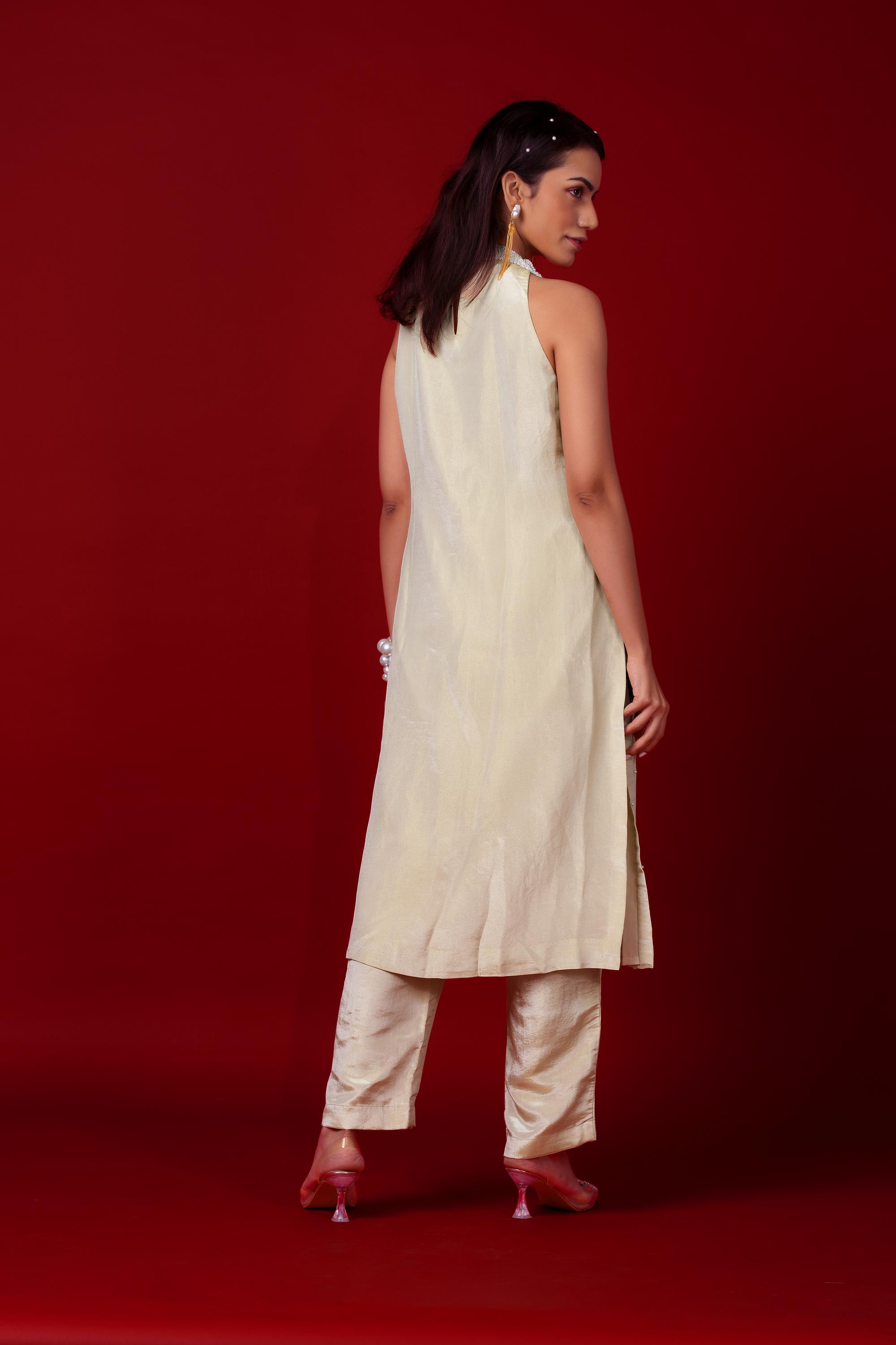 Ivory Halter Tunic Set