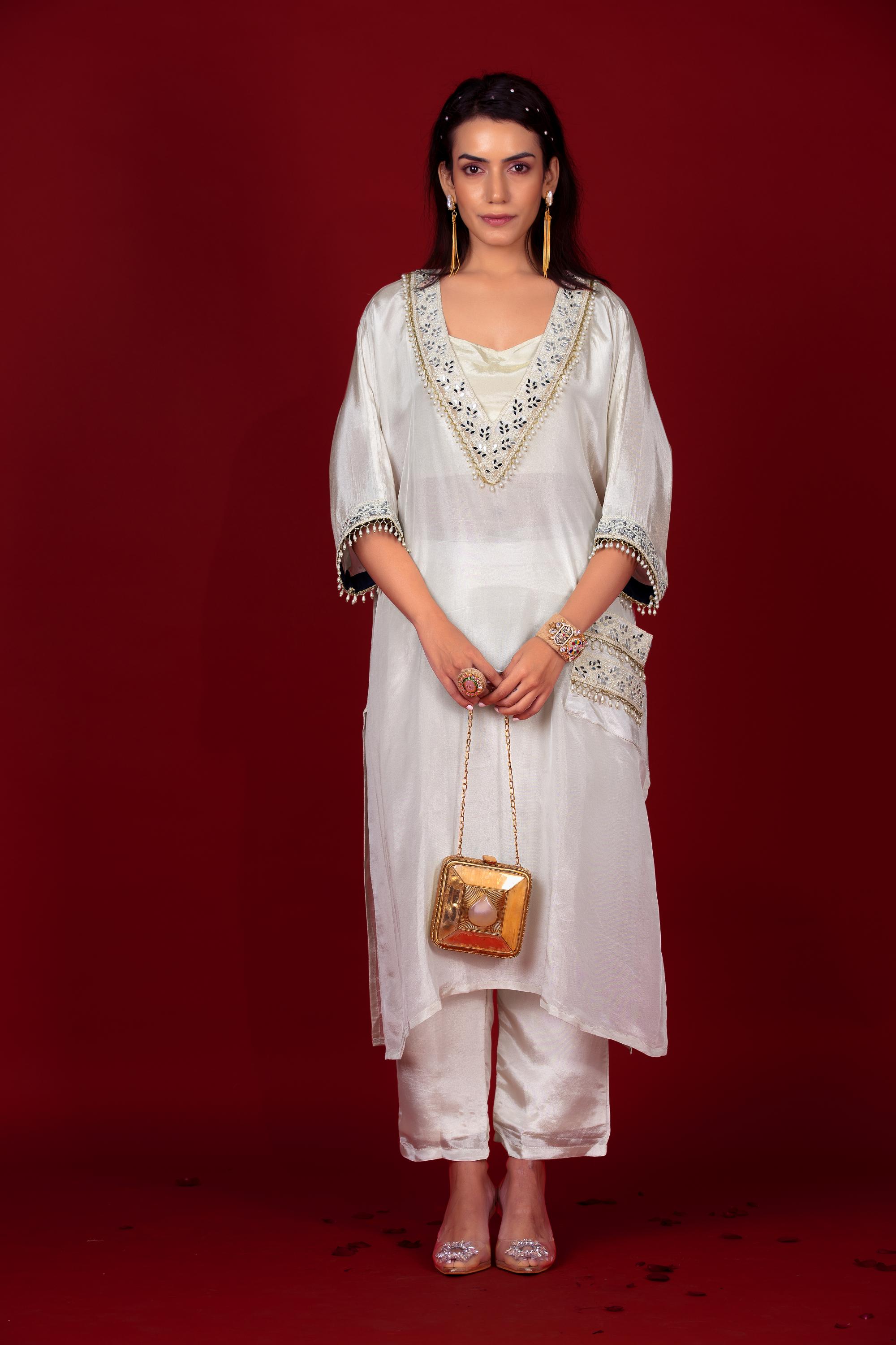 Ivory kaftan kurta Set