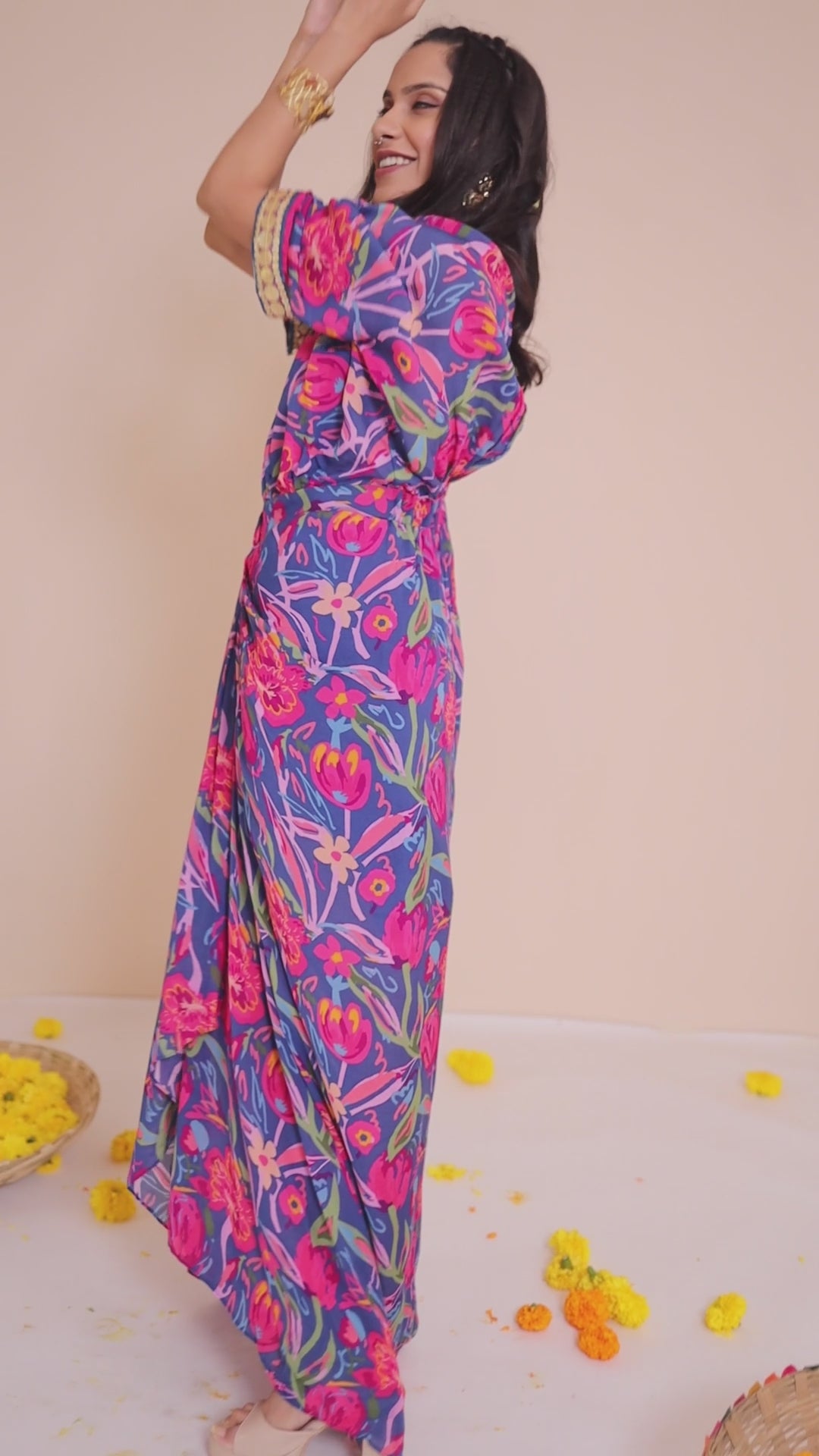 Rose Cowl Dress