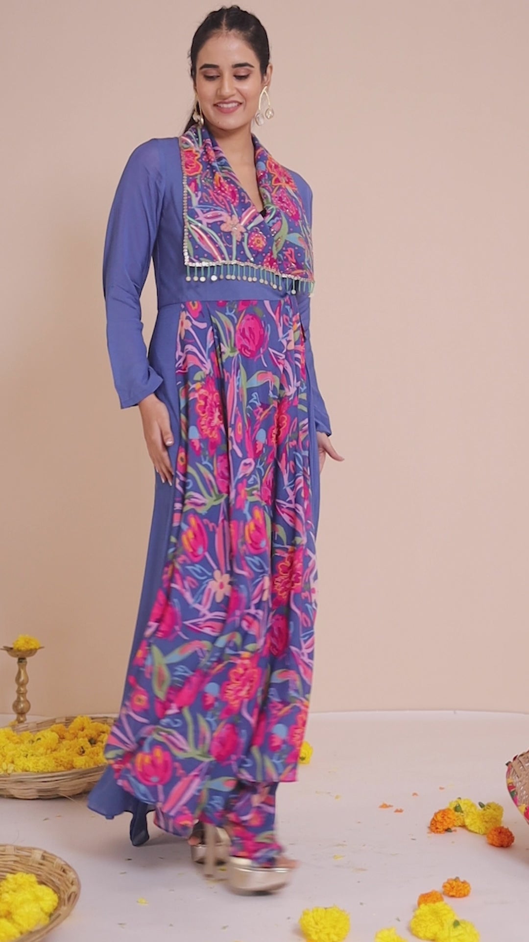 Rose Trench Coat with Pants